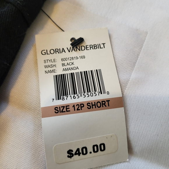 Gloria Vanderbilt black jeans size 12P - Picture 4 of 6
